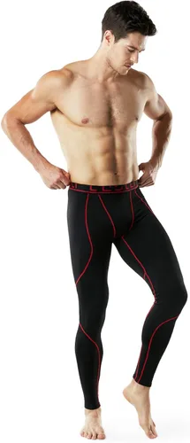 Miniatura 7 de TSLA - Paquete de 1 o 2 pantalones térmicos de compresión para hombre, leggings deportivos y mallas para correr, pantalones para usar como primera