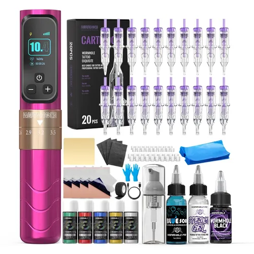 Miniatura 14 de Kit de Pistola de Tatuaje Cartucho Kit de Máquina de Tatuaje Kit de Tatuaje Kit de Pluma de Tatuaje para Principiantes Pluma de Tatuaje Rotativa