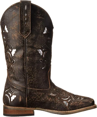 Miniatura 6 de ROPER Niños Niñas Belle Square Toe Casual Botas Mid Calf - Marrón