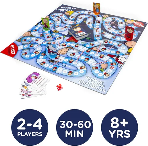 Miniatura 2 de Aquarius Charlie Brown - Juego de mesa de viaje de Navidad, divertido para niños y adultos, mercancía y coleccionables de cacahuetes con licencia