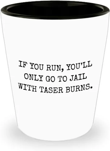 Bail Bondsman - Vaso de chupito de cerámica - Regalo de agente de fianzas - Concesionario de bonos - Agente de recuperación fugitivo - Ir a la