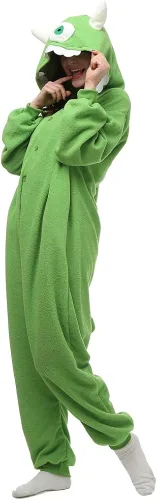 Miniatura 2 de Mike Wazowski - Mameluco para mujeres y hombres, disfraz de Halloween y Navidad, color verde