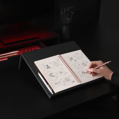 Miniatura 5 de Rotring 600 Bolígrafo metálico de bola, punta media, tinta negra, barril blanco perla, recargable, 1 unidad - Escritura suave, estilo, comodidad