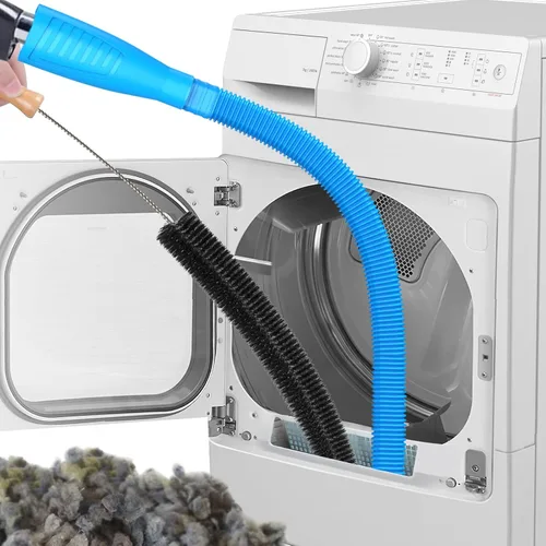 Sealegend - Juego de 2 piezas de kit limpiador para ventilación de secadora y cepillo flexible para pelusa de secadora, accesorio para manguera de
