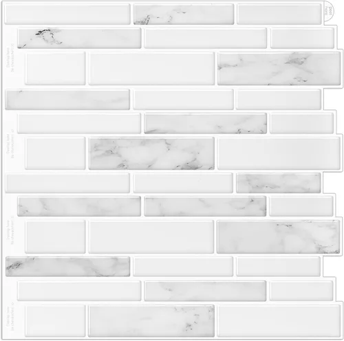 Miniatura 8 de Azulejos autoadhesivos para pared posterior (backsplash) de cocina, diseño grande premium 3D autoadhesivo para cocina, sala de estar, dormitorio
