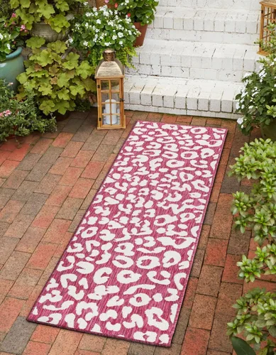 Miniatura 48 de Unique Loom Outdoor Safari Collection Alfombra de área - Leopardo (4 pies 1 pulgada x 6 pies 1 pulgada rectangular, gris claro/gris)