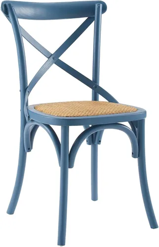 Miniatura 12 de Modway Gear - Silla de comedor de estilo rústico y moderno estilo granja, en madera de olmo y ratán, color negro