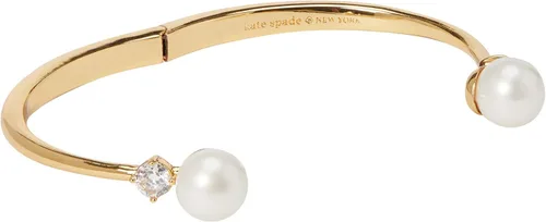 Miniatura 2 de Kate Spade Pearls of Wisdom - Pulsera con bisagras abiertas, Metal, Perla de plástico
