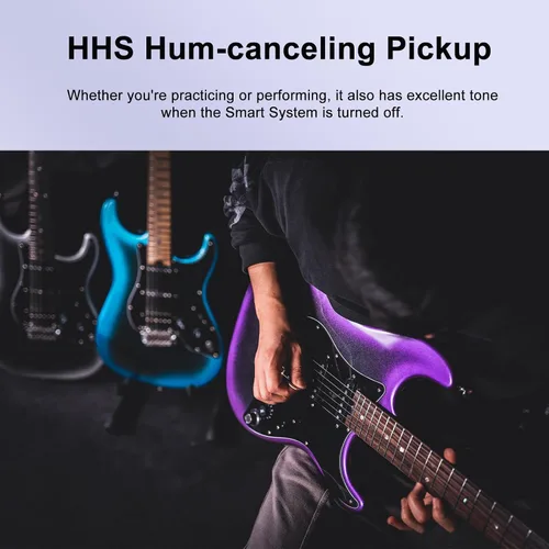 Miniatura 2 de GTRS P800 - Guitarra eléctrica inteligente de práctica con APP, 16 simulaciones de guitarra, efectos y 12 horas de vida de batería, looper de 80