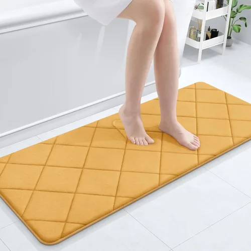 Miniatura 213 de OLANLY Tapete de baño de espuma viscoelástica de 24 x 16 pulgadas, ultra suave y absorbente, lavable a máquina, cómodo tapete de baño para suelo