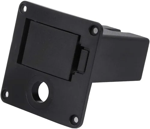 Caja de batería para pastilla de guitarra, funda de batería de 9 V para guitarra y bajo, caja de compartimento de batería (botón cuadrado a presión)