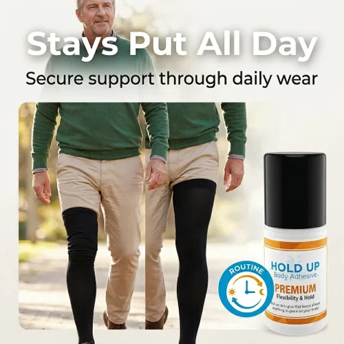 Miniatura 2 de Hold Up Body Adhesive Pegamento aplicador enrollable de alta calidad, pegamento para calcetines de compresión, medias, disfraces, ropa, resistente
