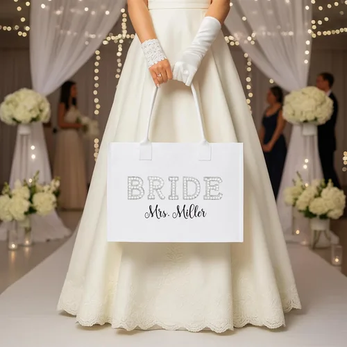 Miniatura 8 de VANESSA ROSELLA Bride Tote, Custom wedding gift, Personalized bridal bag