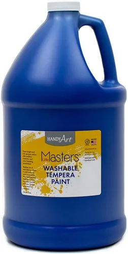 Miniatura 4 de Handy Art Little Masters - Pintura al temple lavable, color azul, botella de 128 onzas, brillante y mezclable, alta opacidad, colores lavables