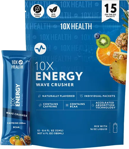 Miniatura 7 de 10X Health - Mezcla de bebida en polvo de electrolitos con limonada de fresa con potasio, magnesio y sal del mar mediterráneo, polvo de electrolitos