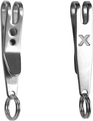 Miniatura 2 de 20 unids Clip de suspensión Llavero de acero inoxidable Clip de bolsillo Soporte portátil EDC Quickdraw Herramienta
