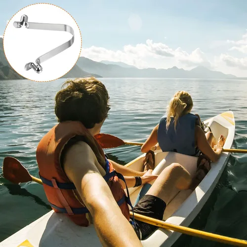 Miniatura 6 de PATIKIL Broches de remo de kayak de 0.23 x 0.23 pulgadas, paquete de 8 clips de resorte de botón de presión, tubo de bloqueo de botón hueco