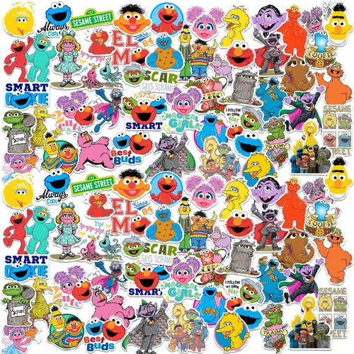Miniatura 8 de Sesame Street Paquete de Calcomanías Troqueladas de Vinilo Grandes de Lujo Paquete Variado - Laptop, Botella de Agua, Álbumes de Recortes, Tableta