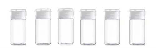 6 unidades de 1.0 fl oz/1 oz muestra de plástico vacía tamaño viaje plástico vacío botella contenedor frasco frasco con tapa abatible perfecto para