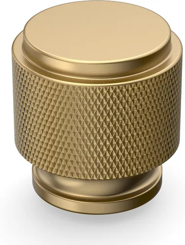 Miniatura 20 de Paquete de 10 tiradores de gabinete de cocina color oro cepillado de 5 pulgadas (128mm), manijas estriadas para cajones, accesorios para armarios