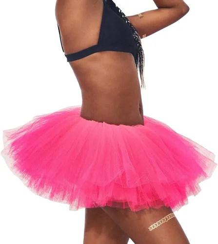 Miniatura 50 de REETAN Falda tutú de ballet de 6 capas de tul corto tutús para mujer