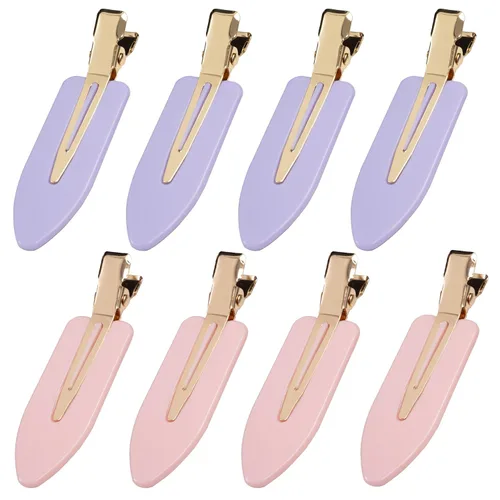 Miniatura 13 de YIERSO 8 piezas de pinzas para el cabello sin doblar, sin arrugas, pinzas para maquillaje, pinzas de pico de pato, sin abolladuras, sin arrugas