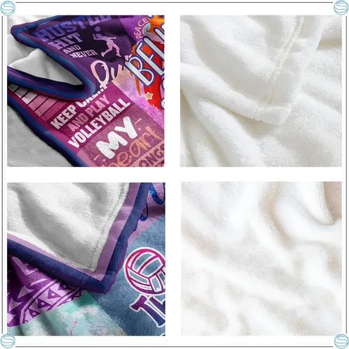 Miniatura 6 de Accesorios de regalos de voleibol para niñas adolescentes, regalos de equipo de voleibol, regalos de fiesta, manta decorativa de 60 x 50 pulgadas
