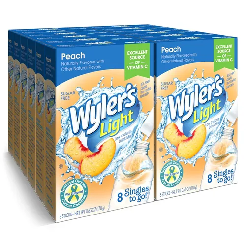 Miniatura 16 de Wyler's Light Paquetes de polvo Singles to Go, mezcla de bebida de agua, paquete variado de 40 unidades, limonada rosa, fresa y arándanos, sin