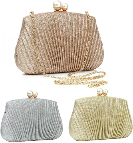 Miniatura 2 de YYW Bolsos de mano para mujer, elegante bolso de mano de noche con perlas para mujer, boda, cóctel, fiesta, bolso de mano
