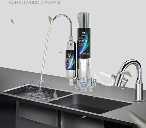 Miniatura 4 de Válvula desviadora de grifo de fregadero para filtro de agua sobre mostrador, accesorio rociador para filtro de encimera a adaptador de grifo