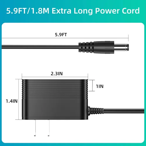 Miniatura 7 de Cargador para teléfono Yealink Adaptador de fuente de alimentación AC DC compatible con teléfonos IP Yealink SIP-T29G, T46S T48S, T58A, T58-CAM