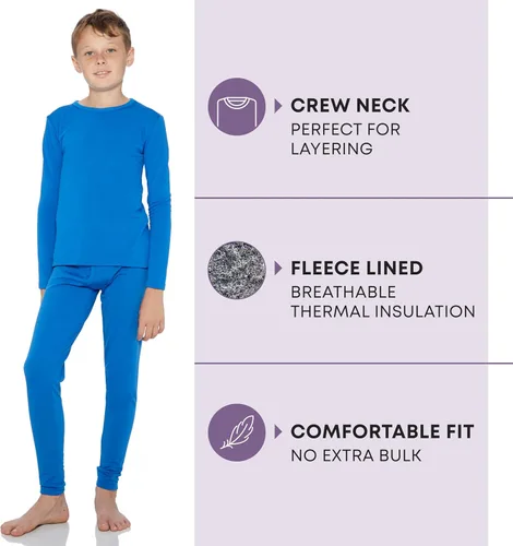Miniatura 12 de Rocky Ropa interior térmica para niños, ropa interior larga para niños, capa base para clima frío/esquí
