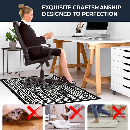 Miniatura 5 de DECOLURE Tapete para silla de oficina para suelo de madera dura, 36 x 48 pulgadas, tapete para silla de escritorio de computadora, tapete