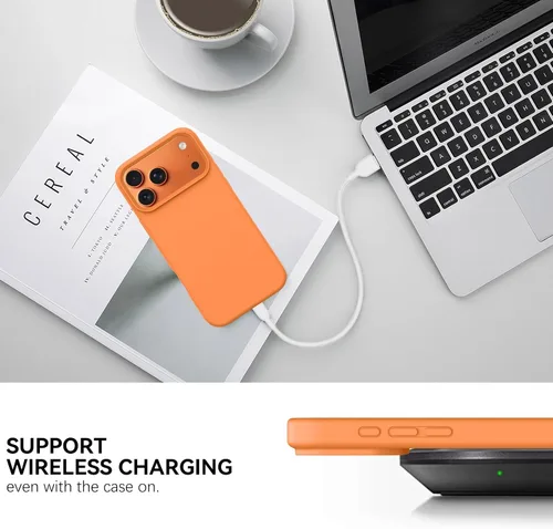 Miniatura 409 de GUAGUA Funda compatible con iPhone 17 Pro Max de 6.9 pulgadas, silicona líquida, goma de gel suave, delgada, forro de microfibra delgada