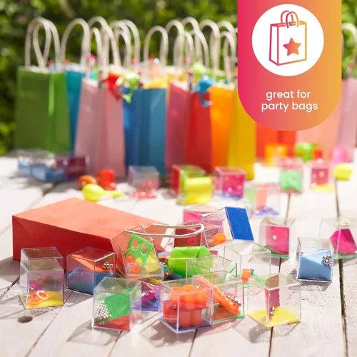 Miniatura 7 de THE TWIDDLERS Paquete de 28 cubos de rompecabezas para el cerebro, recuerdos de fiesta para niños, varios niveles de dificultad, rellenos de bolsas