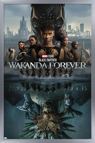 Miniatura 11 de Marvel Black Panther: Wakanda Forever - Póster de pared de una hoja, 22.4 pulgadas de largo x 14.7 pulgadas de ancho, versión enmarcada de madera