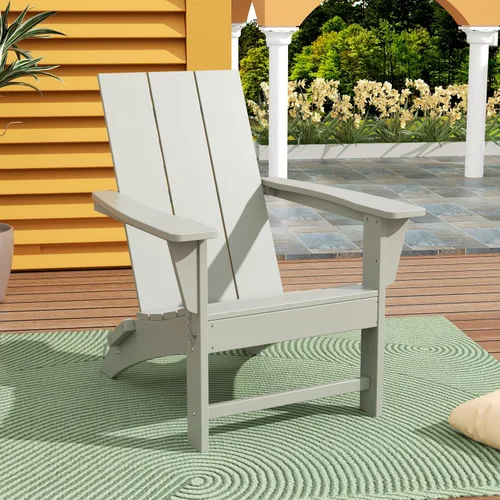 Miniatura 16 de WestinTrends Ashore - Silla plegable Adirondack moderna para exteriores (juego de 2), color marrón oscuro