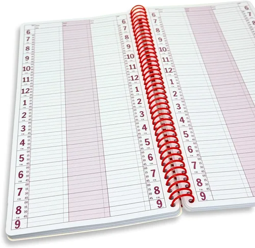 Miniatura 9 de Agenda en cuaderno, libro de citas – Agenda grande sin fecha de 2025 de 5" x 13.5", agenda diaria y por hora – Organizador en cuaderno espiral