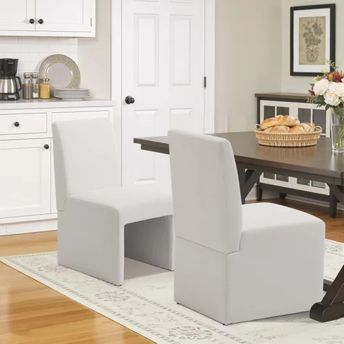Miniatura 23 de RNKSFX Juego de 4 sillas de comedor tapizadas verdes, sillas de comedor modernas, sillas de cocina y comedor, sillas de comedor de lino con marco