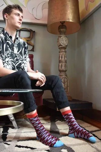 Miniatura 3 de Calcetines de vestir coloridos para hombre, calcetines divertidos estampados para hombre, paquete de 12