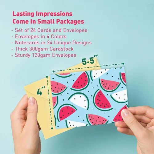 Miniatura 3 de S&O Tarjetas en blanco para todas las ocasiones en un set de caja - Tarjetas de notas en blanco con sobres para mensajes escritos a mano - Caja