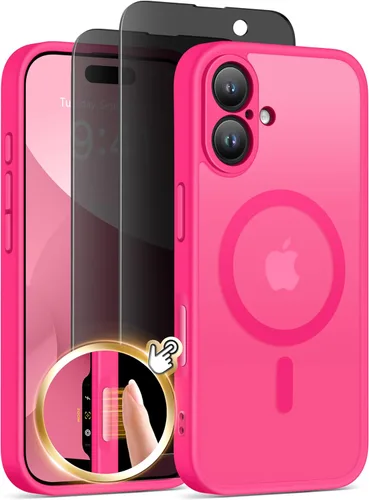 Miniatura 38 de GolbinBox Funda magnética para iPhone 15 Pro, compatible con MagSafe, protección completa de la cámara, protector de pantalla de privacidad