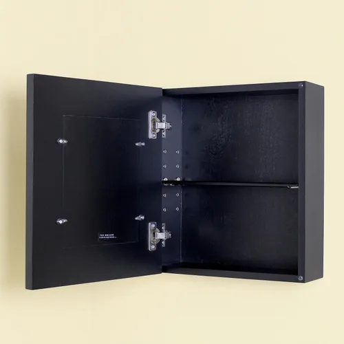 Miniatura 3 de Gabinete de medicina perfecto para montaje en pared, 15 3/4 pulgadas de alto x 13 3/4 pulgadas de ancho (negro)
