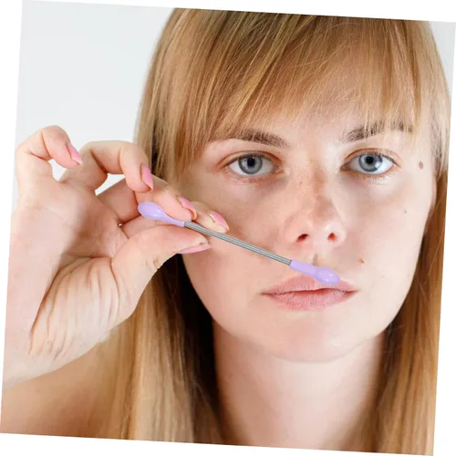 Miniatura 6 de WOONEKY 4 pinzas para enhebrar el cabello, para resorte de labio superior, dispositivo de extracción de vello facial, removedor de vello facial