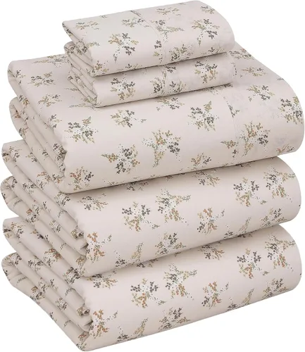 Miniatura 66 de RUVANTI Juego de sábanas divididas tamaño King de 100 % algodón para cama ajustable, 5 piezas, ropa de cama de tejido de percal suave y Guisante
