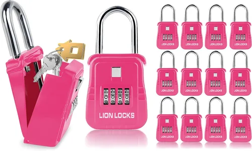 Miniatura 9 de Lion Locks 1500 Caja de Bloqueo de Llaves con Código, Caja de Seguridad para Llaves al Aire Libre, Caja de Seguridad para Inmobiliarios para Negro