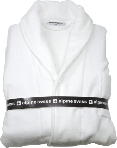 Miniatura 7 de Alpine Swiss Blair - Bata de baño de tela de rizo de algodón para mujer con cuello de chal