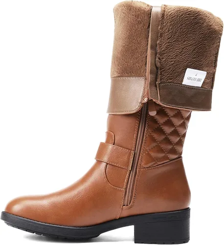 Miniatura 3 de DREAM PAIRS Women's Knee High Boots, Utah Low Stacked Heel Knee High Riding Boots