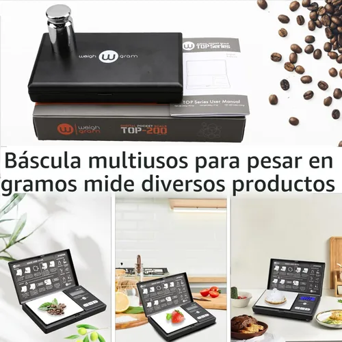 Miniatura 5 de Weigh Gram 200g Báscula Digital de Bolsillo de Gramos 0.01g de Precisión, Mini Báscula Digital de Gramos 200g x 0.01g, Pequeña Báscula de Alimentos