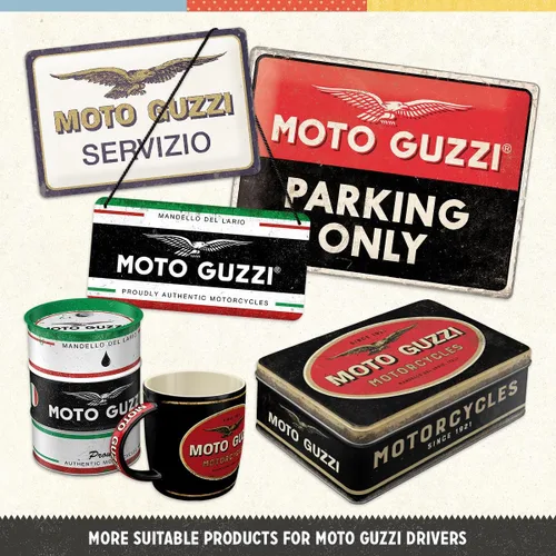 Miniatura 4 de Nostalgic-Art Letrero retro de hojalata, 7.9 x 11.8 pulgadas, Moto Guzzi – Logo Motocicletas – Idea de regalo para los fanáticos
